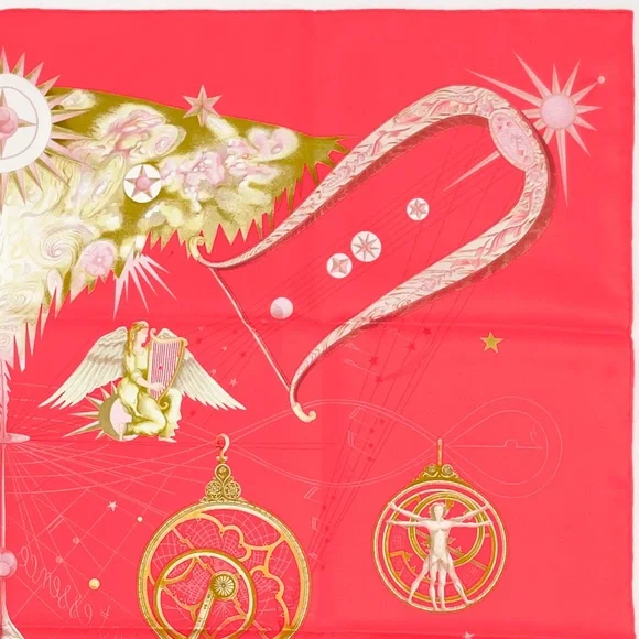 NWT Hermes Scarf "Quintessence" in Coral - Picture 7 of 9